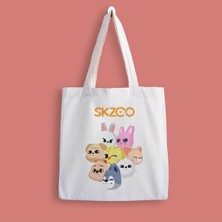Designedfy Skzoo Baskılı Bez Çanta