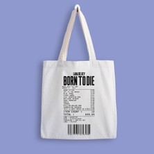 Designedfy Lana Del Rey Born To Die Album Receipt Baskılı Bez Çanta