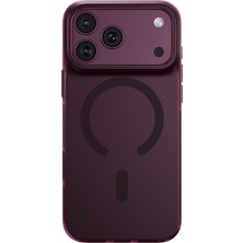 iPhone 17 Pro Uyumlu Kılıf M-Safe Şarj Özellikli Benks C-Magnet Lucid Armorpro Kapak Bordo