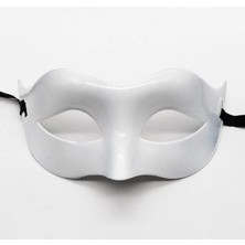 Mudanis Beyaz Renk Masquerade Kostüm Partisi Venedik Balo Maskesi