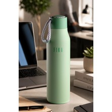 Neoflam Fika Rento Sızdırmaz Vidalı Kapaklı Geniş Ağızlıklı Kolay Taşınabilir Çelik Termos 600 ml - Mint Yeşili