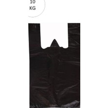 Kuzgun Ticaret Siyah Atlet Poşet Orta Boy 29X50 cm Takriben 850 Adet 10 kg