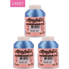 Kuzgun Ticaret 3 Adet Altınbaşak Oya ve Dantel Ipi 20 gr - Royaleks - No: 387