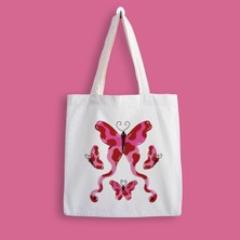 Designedfy Butterfly Baskılı Bez Çanta
