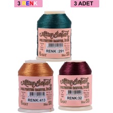 Kuzgun Ticaret 3 Adet Altınbaşak Oya ve Dantel Ipi 20 gr - Royaleks - No: 413 - 032 - 291