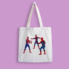 Designedfy Spiderman Baskılı Bez Çanta