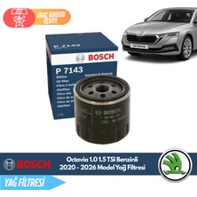 Bosch Skoda Octavia 1.0 1.5 Tsı Benzinli 2020 - 2026 Model Yağ Filtresi