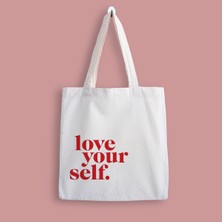 Designedfy Love Yourself Baskılı Bez Çanta