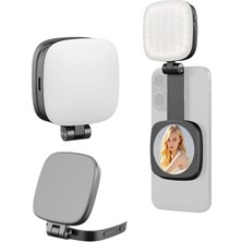 Rabbit Tech Magsafe Uyumlu Aynalı Selfie Işığı Ayarlanabilir Açı 5 Farklı Sıcaklık Modu Uzayabilen Tasarım