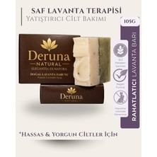 Deruna Natural Lavanta & Shea Sabunu | Kuruluk ve Gerginlik Karşıtı | Hint Yağı Destekli | 105G.