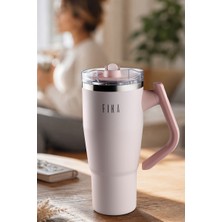 Neoflam Fika Lumi Patentli Döner Kulplu Sızdırmaz Çift Ağızlıklı Çelik Termos 950 ml - Pembe