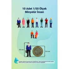 Aysluka 10 Adet Renkli Maket Insan, Minyatür Insan Figürü 1/50 Ölçek 3.5cm