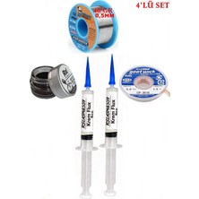 Smnr Lehim Seti 40G 0,5mm Lehim Teli Cp-3,0mm Fitil RSIASM559 Krem Flux Havya Ucu Temizleyici Seti TK19