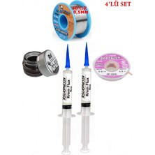 Smnr Lehim Seti 40G 0,5mm Lehim Teli Cp-2,0mm Fitil RSIASM559 Krem Flux Havya Ucu Temizleyici Seti TK24