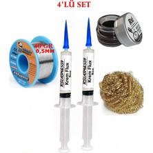 Smnr Lehim Seti 40G 0,5mm Lehim Teli RSIASM559 Krem Flux Havya Ucu Temizleyici Seti TK315