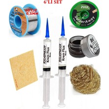 Smnr Lehim Seti 40G 0,5mm Lehim Teli 2uul-2,0mm Fitil RSIASM559 Krem Flux Havya Ucu Temizleyici Seti TK254