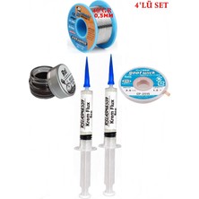 Smnr Lehim Seti 40G 0,5mm Lehim Teli Cp-2,5mm Fitil RSIASM559 Krem Flux Havya Ucu Temizleyici Seti TK08