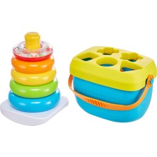 Happy Trend Fisher Price Renkli Halkalar® & “renkli Bloklar® Eğitici ve Eğlenceli Oyuncak Seti