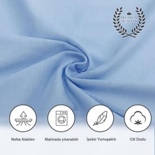 Happy Trend %100 Pamuk Penye, Lastikli Full Kenar Bebek Çarşafı – Oeko-Tex Sertifikalı, Yumuşak ve Nefes Alabilir, Organik Pamuk, Anne Yanı, Çocuk Beşik Çarşafı (Mavi)