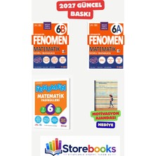 Fenomen Yayıncılık 6.sınıf Matematik A-B Soru Bankası ve Matematik Fasikül Seti ( 7 Fasikül ) Ahşap Poster Hediyeli Maarif Model 2027