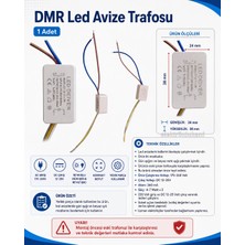 Dmr LED Avize Trafosu Dc 12-25V 4-7W x 2 Iki Modlu