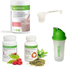 Herbalife Ahududu ve Beyaz Çikolata Shake - Ahududu Çay - Thermo Complete - Shaker ve Ölçü Kaşığı