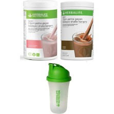Herbalife Ahududu Beyaz Çikolata Shake + Çikolata Shake