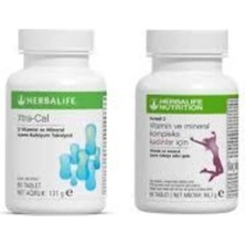 Herbalife Xtra-Cal Kalsiyum Takviyesi ve Kadınlar Için Vitamin ve Mineral 2 Li Set