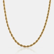 Parla Halat Zincir Kolye 5mm – 14K Altın Kaplama 55 cm