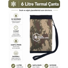 Wallery Bags 6 Litre Termal Çanta Çok Renkli 12 Saat Sıcak Soğuk Koruma Sağlayan Su Geçirmez Kumaş