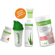 Herbalife Set5 Shake Ahududu Beyaz Çikolata Aloe Konsantre Içecek Shaker Şeftali Çay 50 gr