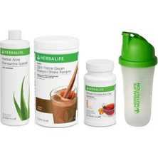 Herbalife Başlangıç Seti - 1 Çikolatalı Shake + Şeftali 50 gr Çay + Aloe Içecek + Shaker TSI0157