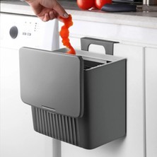 Happy Trend Askılı Mutfak Çöp Kutusu, 8 Lt Kapasiteli, Pp Plastik, Bpa Içermez, Dolap Kapısına Asılabilir, (Antrasit)