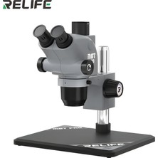 EUAS Relife RL-M6T PRO-B11 Trioküler Profesyonel Tamir Mikroskobu - Geniş Alüminyum Tabanlı Gri Set (6.5X-65X Zoom)