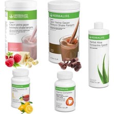 Herbalife Ahududu Shake 1 + Çikolata Shake 1 + Çay Limon +Aloe Vera + Thermo Complete