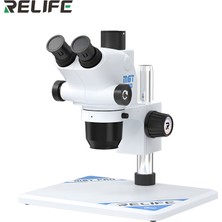 EUAS Relife RL-M6T PRO-B11 Trioküler Profesyonel Tamir Mikroskobu- Geniş Alüminyum Tabanlı Beyaz Set (6.5X-65X Zoom)