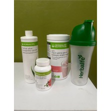 Herbalife Ahududu Aromalı Shake 550 gr Aloe 473 gr Limon Aromalı Çay 51 gr ve Shaker 4 Lü Set