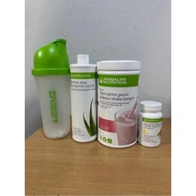 Herbalife 4'lü Set - Ahududu Shake Limon Aroma Çay Aloe Vera Shaker ve Diyet Listesi