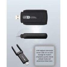 TeknoKapsül Yüksek Hızlı 1200 Mbps Çift Bant USB Wifi Adaptör – Güçlü Sinyal, Geniş Uyumluluk
