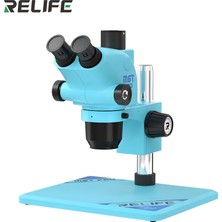 EUAS Relife RL-M6T PRO-B11 Trioküler Profesyonel Tamir Mikroskobu- Geniş Alüminyum Tabanlı Mavi Set (6.5X-65X Zoom)