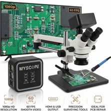 EUAS 5609F Hd 60 Fps Dijital Mikroskop Kamerası (Siyah)- HDMI / USB Endüstriyel Inceleme Kamerası