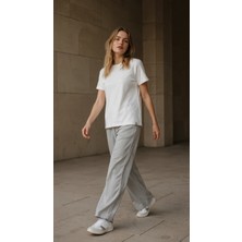 Seven Cubed 7³ V Yaka Kısa Kollu Basic Lycra Cotton T-Shirt