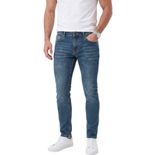 RizzUP Erkek Slim Fit Dar Kesim Likralı Mavi Kot Pantolon – Yumuşak Dokulu Esnek Jean 2600692