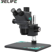 EUAS Relife RL-M6T PRO-B11 Trioküler Profesyonel Tamir Mikroskobu- Geniş Alüminyum Tabanlı Siyah Set (6.5X-65X Zoom)