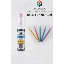 COLORGUARD Peugeot Citröen Opel KCA Tekno Gri Rötuş Boyası ve 5'li Rötuş Çubuğu Hassas Uygulama Seti