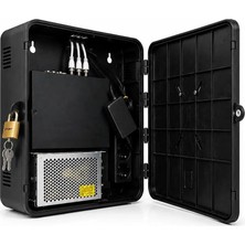 Ukron Dvr Nvr Kamera Kayıt Cihazı Kabini - Abs Plastik Monitör Askı Kutusu 42X32X11 cm Kilitli Kapak