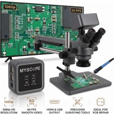 EUAS 5609F Hd 60 Fps Dijital Mikroskop Kamerası (Gri)- HDMI / USB Endüstriyel Inceleme Kamerası