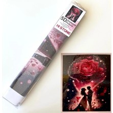NT Boncuklu Taşlı Pano Mozaik Elmas Goblen Çocuklar Için Diamond Tablo 50 x 65 cm Aşk
