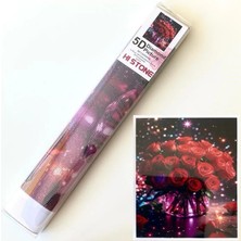 NT Boncuklu Taşlı Pano Mozaik Elmas Goblen Çocuklar Için Diamond Tablo 50 x 65 cm Bir Demet Gül