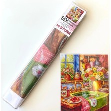 NT Boncuklu Taşlı Pano Mozaik Elmas Goblen Çocuklar Için Diamond Tablo 50 x 65 cm Nostajik Mutfak